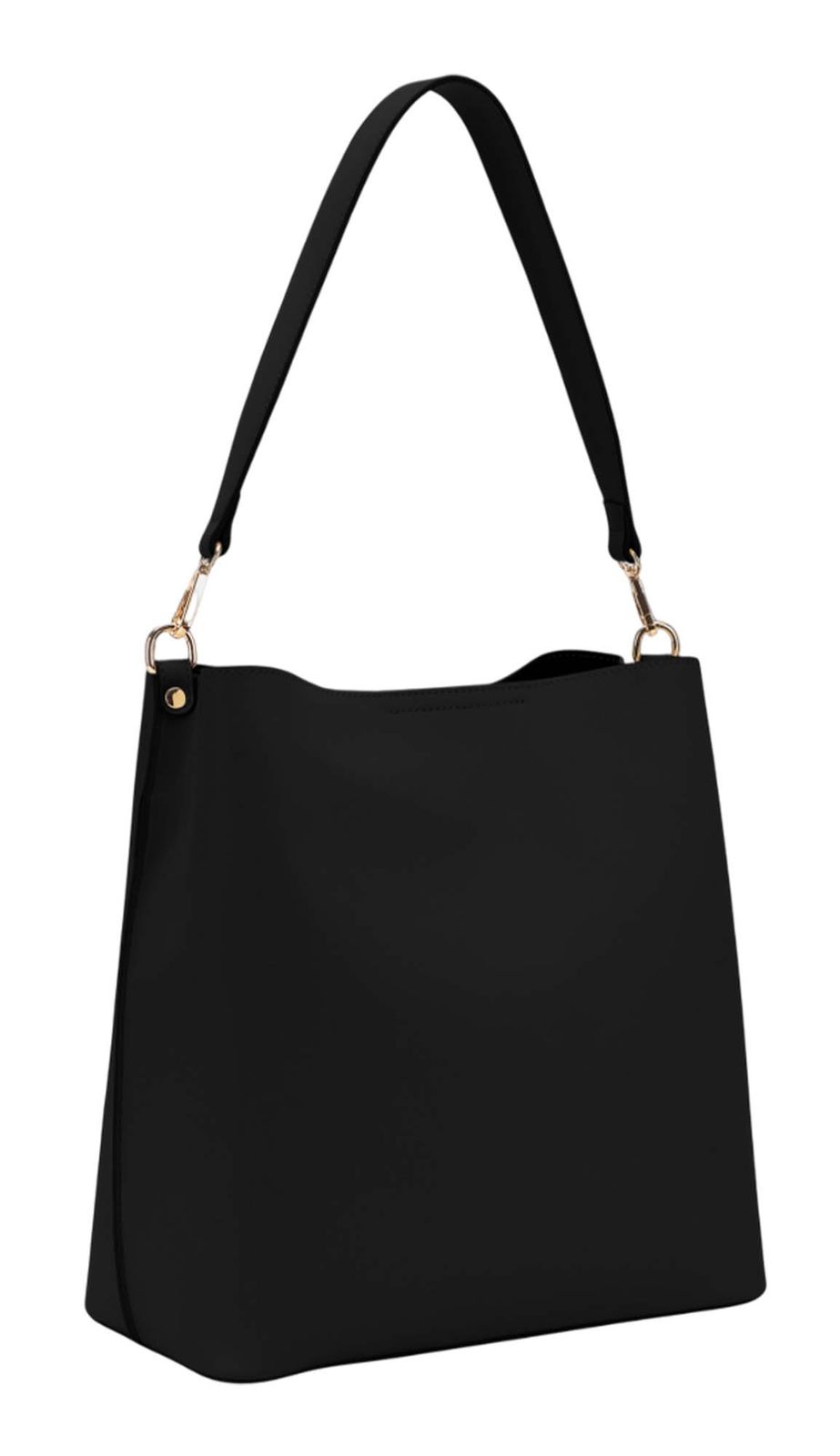 SEIDENFELT MANUFAKTUR Lilla Ro Midi Hobo Bag Black SEIDENFELT MANUFAKTUR Lilla Ro Midi Hobo Bag Black