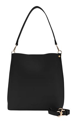 SEIDENFELT MANUFAKTUR Lilla Ro Midi Hobo Bag Black