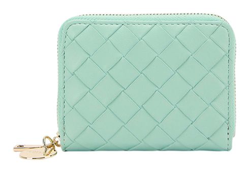 SEIDENFELT MANUFAKTUR Ylva Woven Wallet Aqua Green Woven