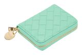 SEIDENFELT MANUFAKTUR Ylva Woven Wallet Aqua Green Woven