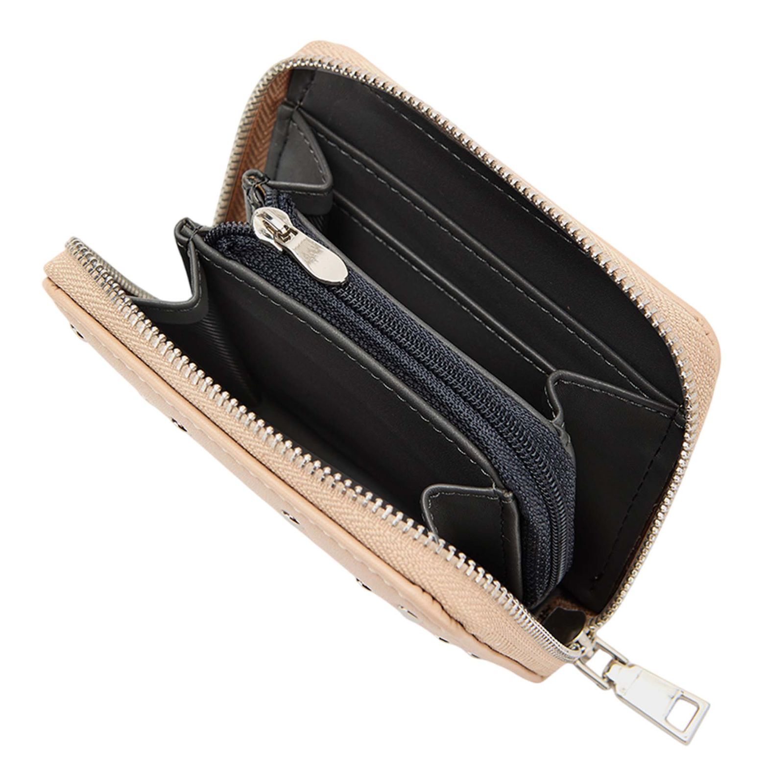 SEIDENFELT MANUFAKTUR Ylva Little Rivet Wallet Light Sand & Rivets SEIDENFELT MANUFAKTUR Ylva Little Rivet Wallet Light Sand & Rivets
