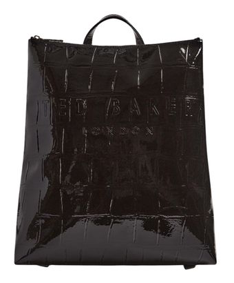 Ted Baker Croclee Icon Croc Effect Backpack Black
