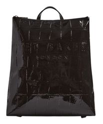 Ted Baker Rahri Reflective Croc Embossed Leather Backpack NWT NEW Ted Baker London Croccon Imitation Croc Small Icon Bag  main image 3