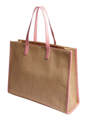 Ted Baker shopper bag Floraff Floral Raffia Icon Bag Pink