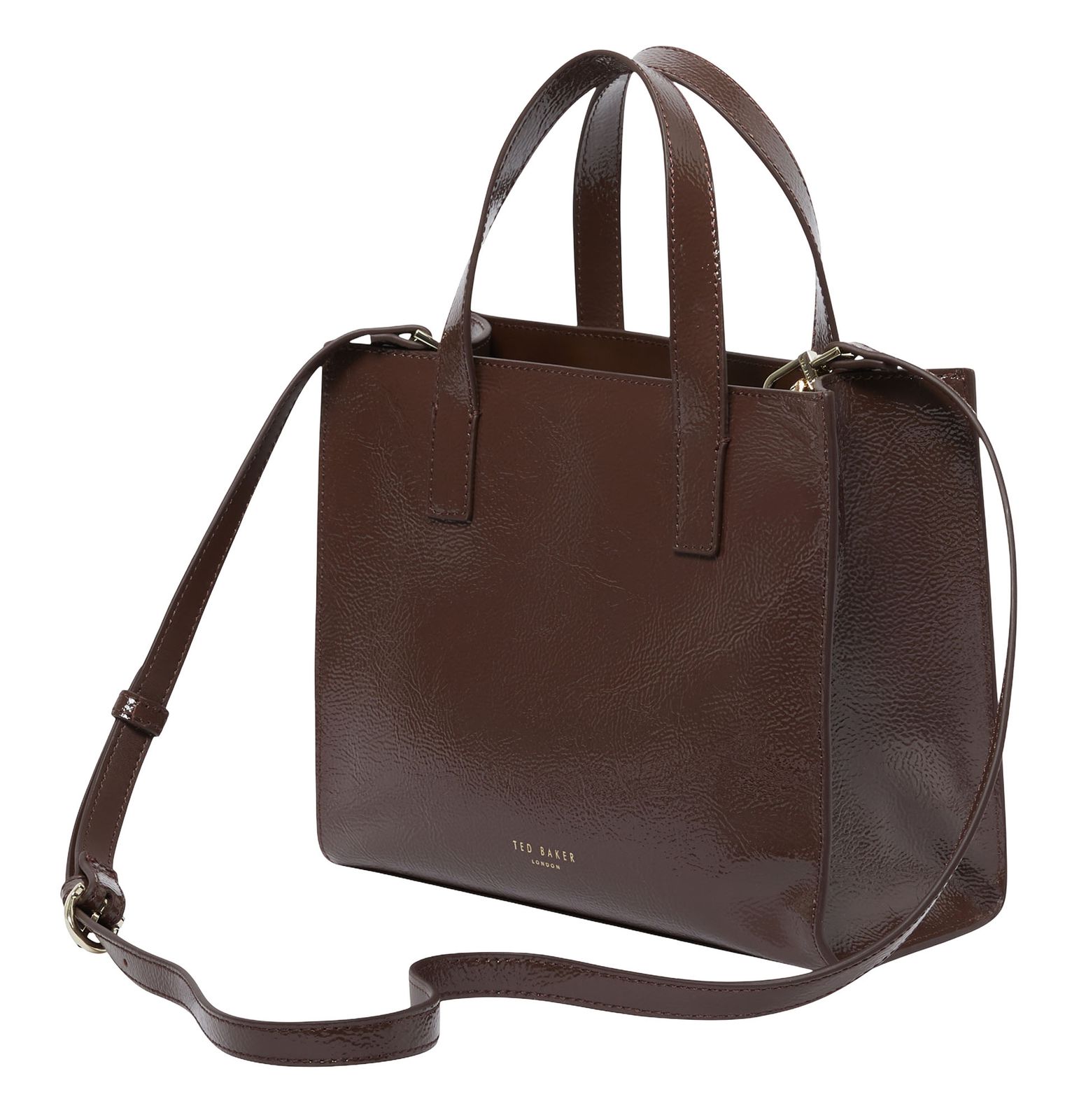 Ted Baker Rouseta Rose Detail Midi Leather Bag Brn-Choc Ted Baker Rouseta Rose Detail Midi Leather Bag Brn-Choc