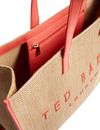Ted Baker Floraff Floral Raffia Icon Bag Orange