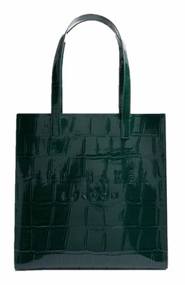 Ted Baker Croccon Croc Effect Large Icon Bag Mid Green
