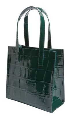 【Ted Baker】UK発 Croccon クロコ アイコン トート バッグ 緑 Ted Baker CROCCON Mid Green Croc Effect Large Icon Bag
