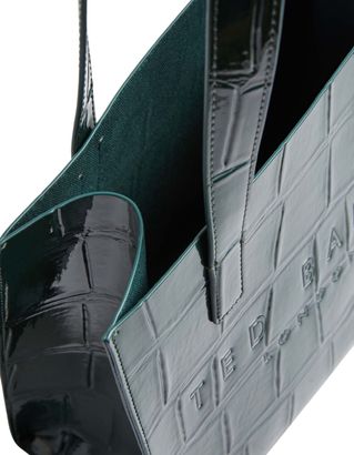 【Ted Baker】SOPHYNA クロコ トート ショッパー バッグ 緑 ロゴ 210.jpg