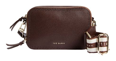 Ted Baker WILLSA Mini Webbing Leather Crossbody Bag Brown