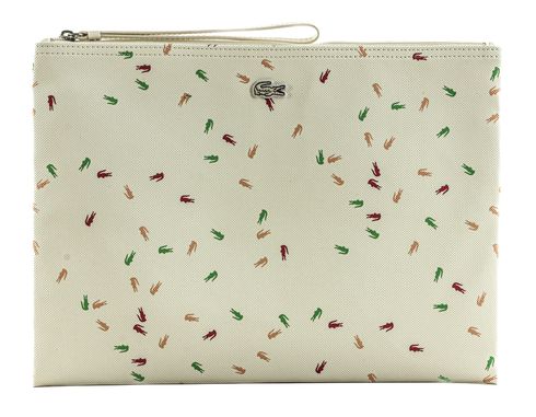 LACOSTE Clutch L Confetti Croc Farine