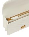 PINKO Love One Mini DC Sheep Nappa Chevron S White - Antique Gold