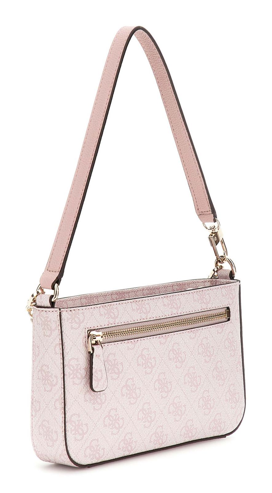 GUESS Noelle Mini Top Zip Shoulder Bag Orchid Logo GUESS Noelle Mini Top Zip Shoulder Bag Orchid Logo