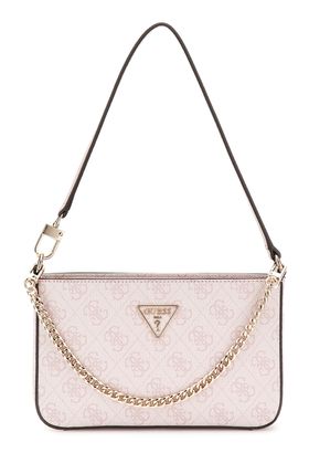 GUESS Noelle Mini Top Zip Shoulder Bag Orchid Logo
