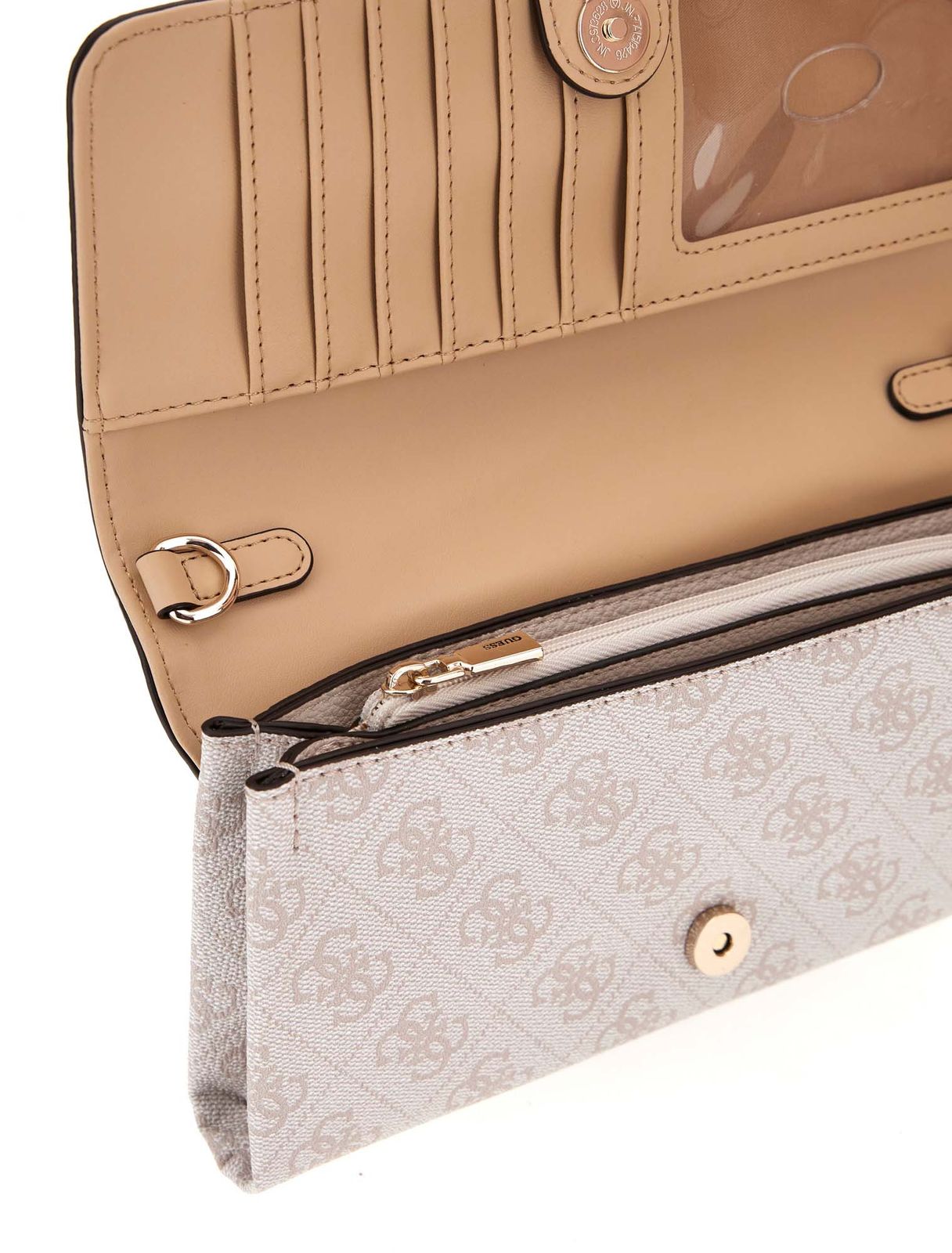 GUESS Noelle Xbody Flap Organizer Bone Logo GUESS Noelle Xbody Flap Organizer Bone Logo