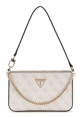GUESS Noelle Mini Top Zip Shoulder Bag Bone Logo