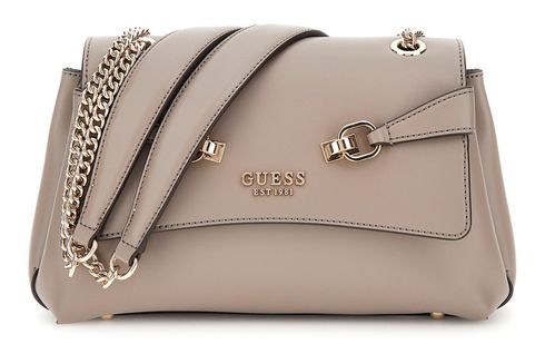 GUESS Lorelei Convertible Xbody Flap Bag Dark Taupe