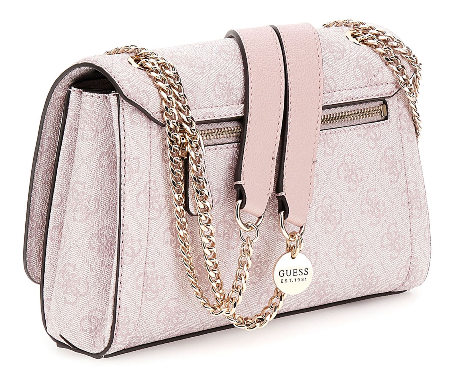 GUESS Noelle Girlfriend Satchel Orchid Logo GUESS Noelle Girlfriend Satchel Orchid Logo