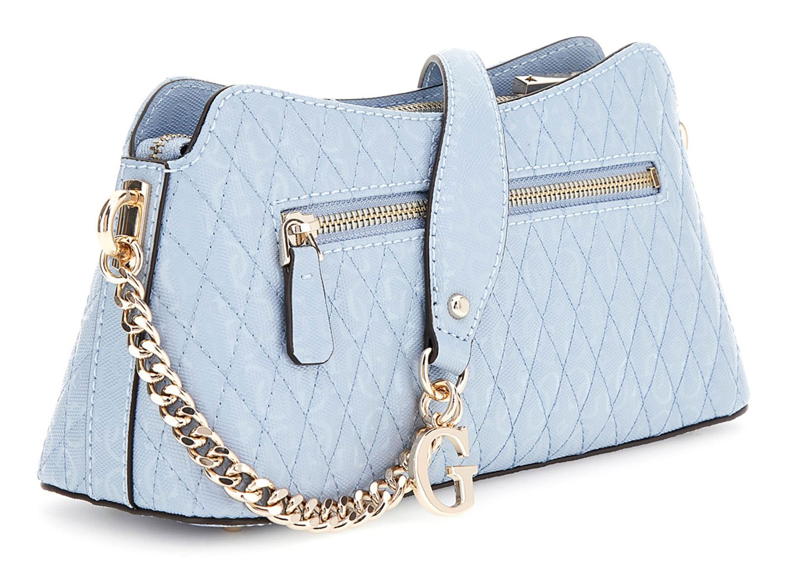 GUESS Betula Top Zip Shoulder Bag Stormy Blue GUESS Betula Top Zip Shoulder Bag Stormy Blue