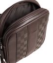 Ted Baker WAYDON House Check PU Flight Bag Brn-Choc