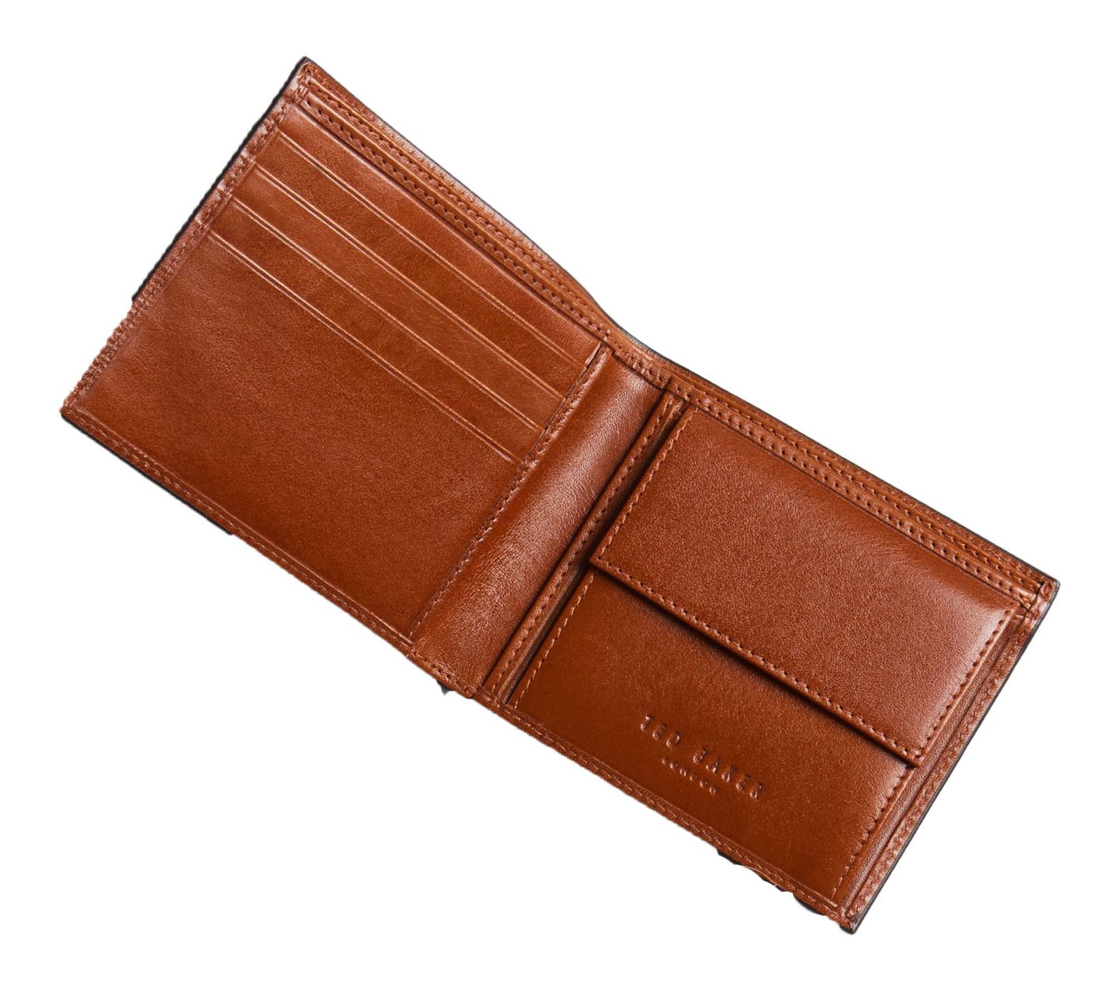 Ted Baker PRUGS Leather Bifold Coin Wallet Tan Ted Baker PRUGS Leather Bifold Coin Wallet Tan