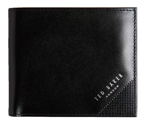 Ted Baker PRUGS Leather Bifold Coin Wallet Black