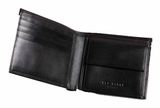 Ted Baker PRUGS Leather Bifold Coin Wallet Black Ted Baker PRUGS Leather Bifold Coin Wallet Black