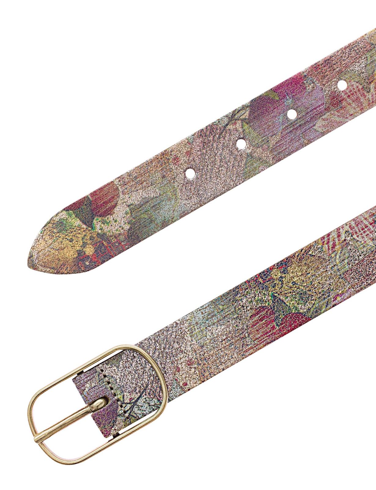 Vanzetti Leather Belt W85 Multicolor - Gold Vanzetti Leather Belt W85 Multicolor - Gold