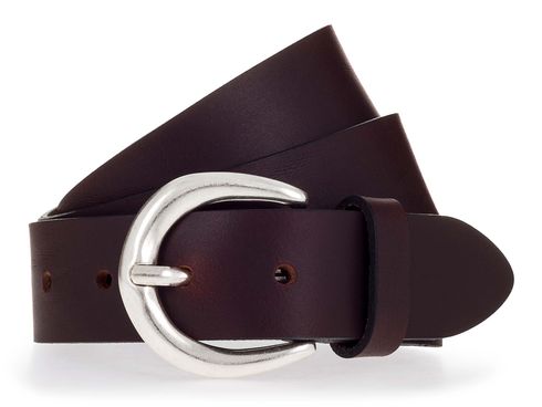 MUSTANG 35mm Leather Belt W85 Dark Brown