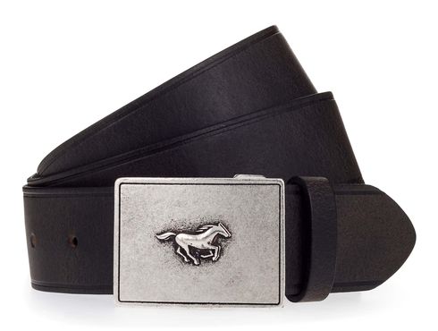 MUSTANG 40mm Leather Belt W115 Dark Brown