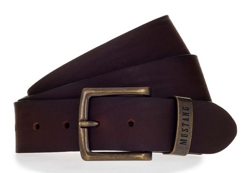 MUSTANG 40mm Leather Belt W105 Darkbrown