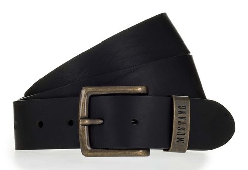 MUSTANG 40mm Leather Belt W95 Black