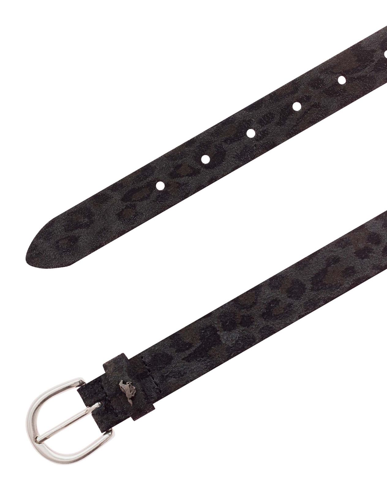 MUSTANG Leather Belt W90 Black - Anthracite MUSTANG Leather Belt W90 Black - Anthracite