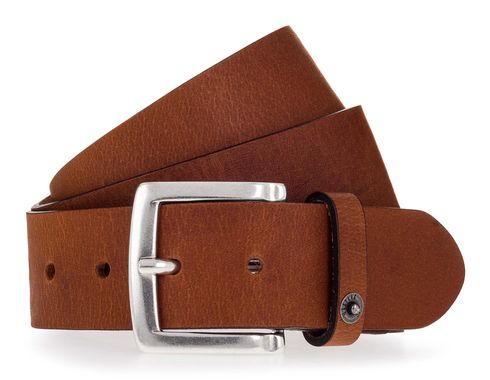 MUSTANG 40mm Leather Belt W85 Cognac