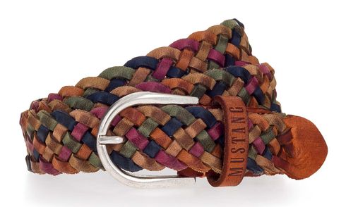 MUSTANG Braided Leather Belt W110 Varied