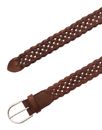 MUSTANG Braided Leather Belt W75 Baileys