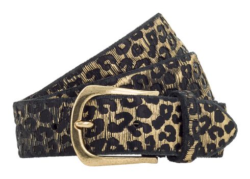 b.belt Cat Silver Belt W85 Black - Gold