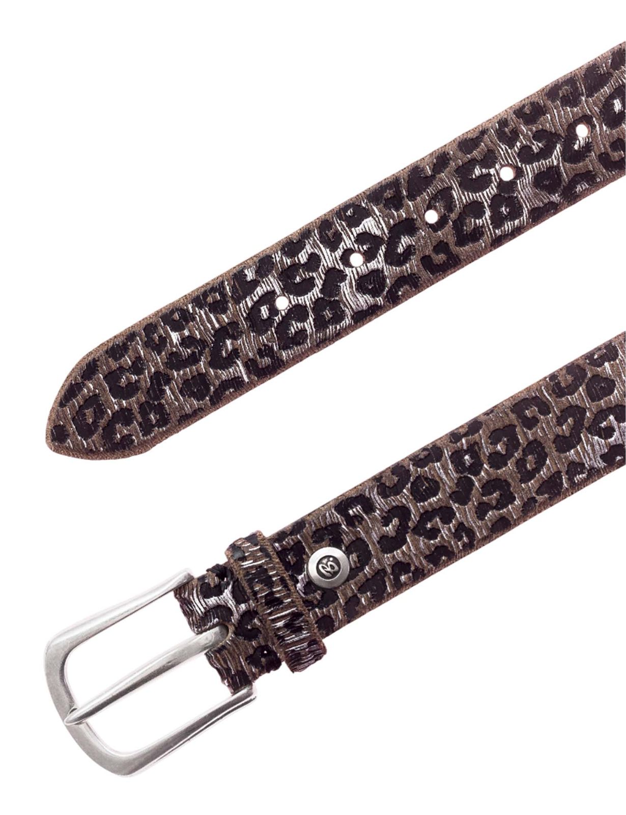 b.belt Cat Silver Belt W85 Anthracite - Silver b.belt Cat Silver Belt W85 Anthracite - Silver