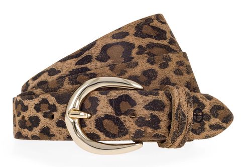 Tamaris Leather Belt W90 Taupe-dark brown