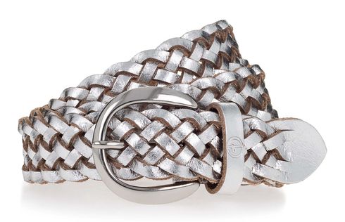 Tamaris Leather Belt W80 Silver