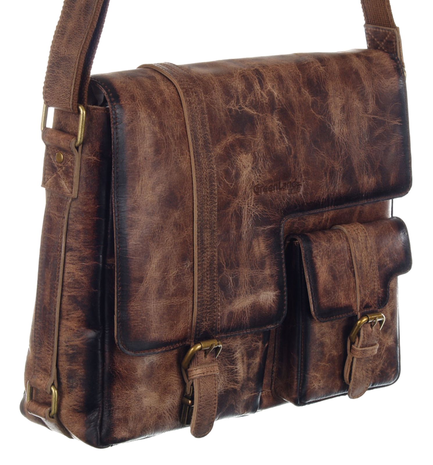 GreenLand Nature MASCU & LINE Messenger Bag Brown GreenLand Nature MASCU & LINE Messenger Bag Brown