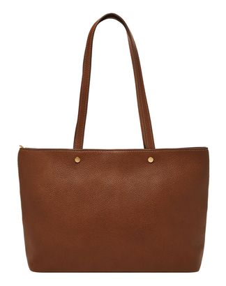 FOSSIL Jessie Top Zip Tote Brown