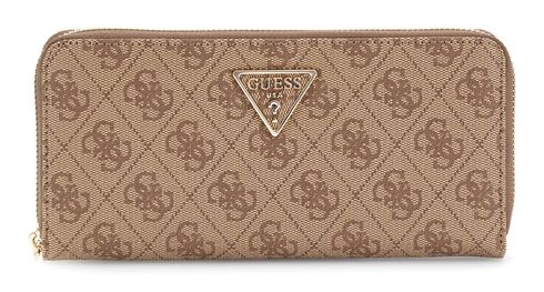 GUESS Laurel II SLG Large Zip Around Wallet L Latte Logo