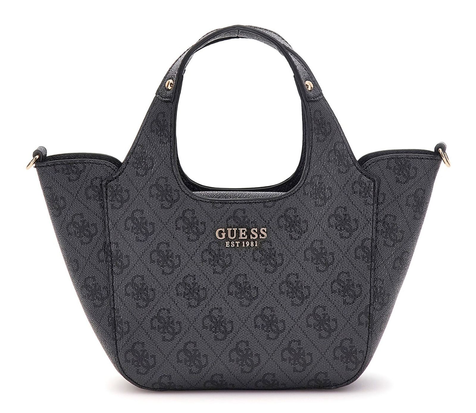 GUESS Calista 2 in 1 Mini Tote Coal Logo GUESS Calista 2 in 1 Mini Tote Coal Logo