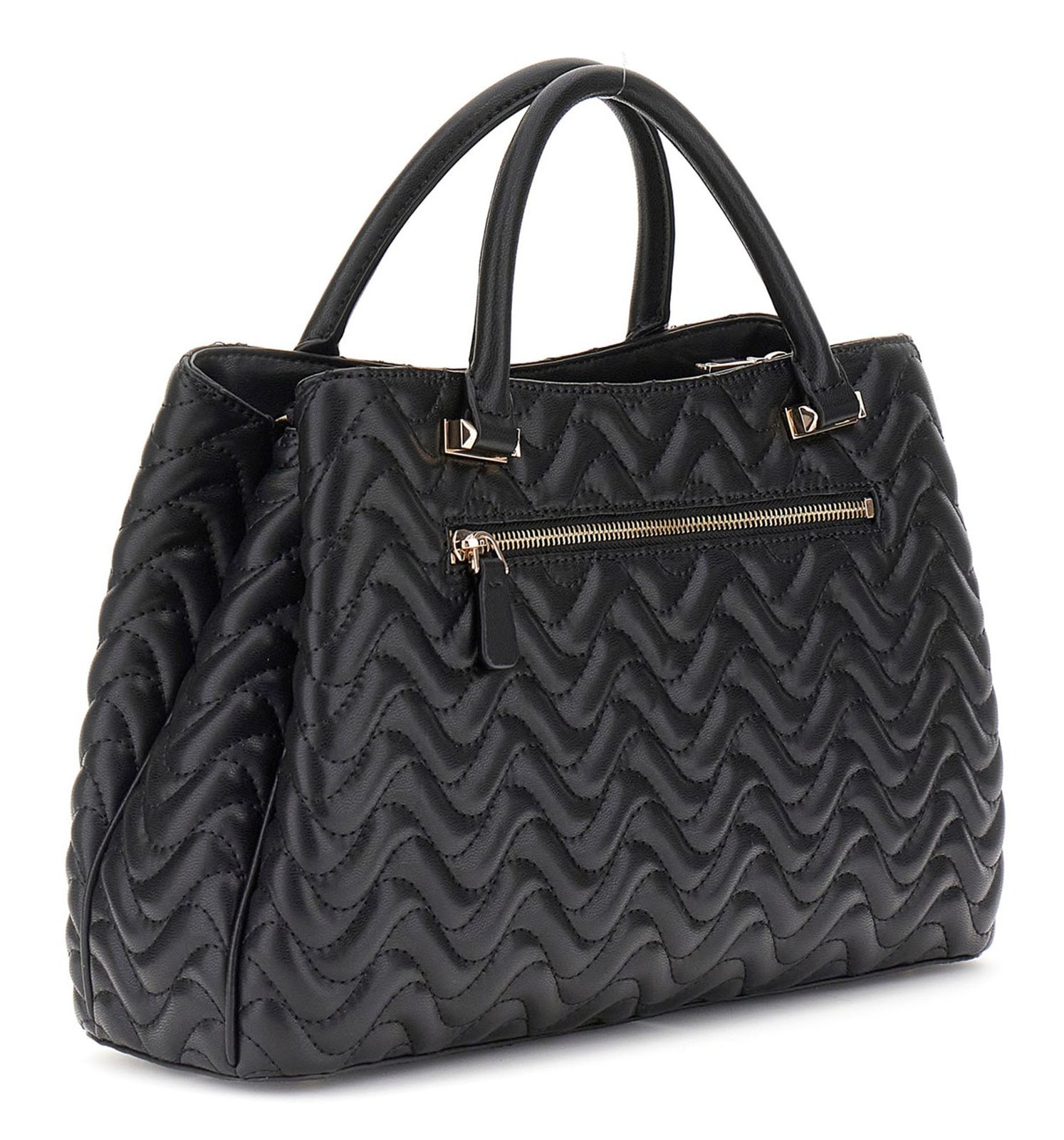 GUESS Centre Stage Abey Status Satchel Black GUESS Centre Stage Abey Status Satchel Black