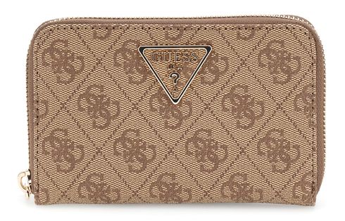 GUESS Laurel II SLG Medium Zip Around Wallet Latte Logo