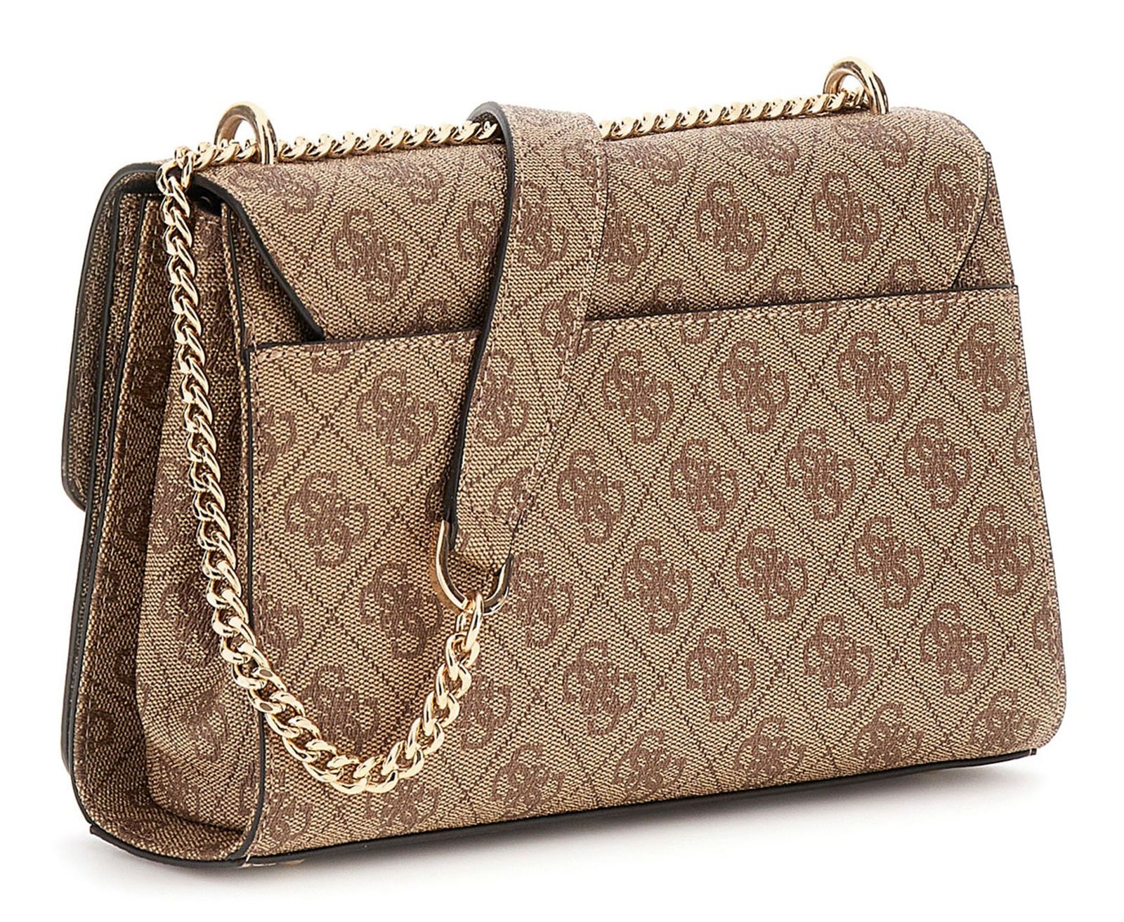 GUESS Calista Convertible Xbody Flap Bag Latte Logo GUESS Calista Convertible Xbody Flap Bag Latte Logo