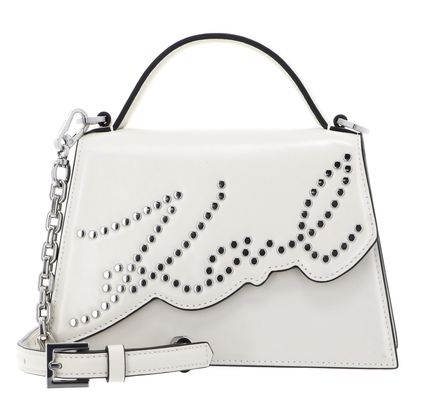 KARL LAGERFELD K / Signature Crossbody Bag Creme White