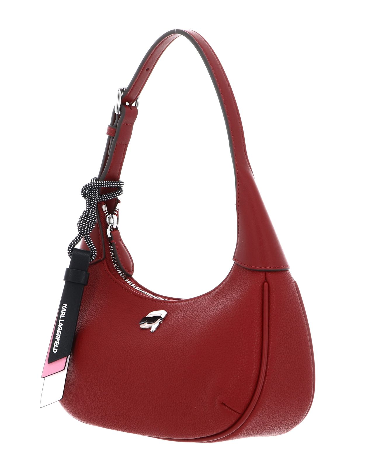 KARL LAGERFELD Ikon Grainy Shoulder Bag Pinot Red KARL LAGERFELD Ikon Grainy Shoulder Bag Pinot Red