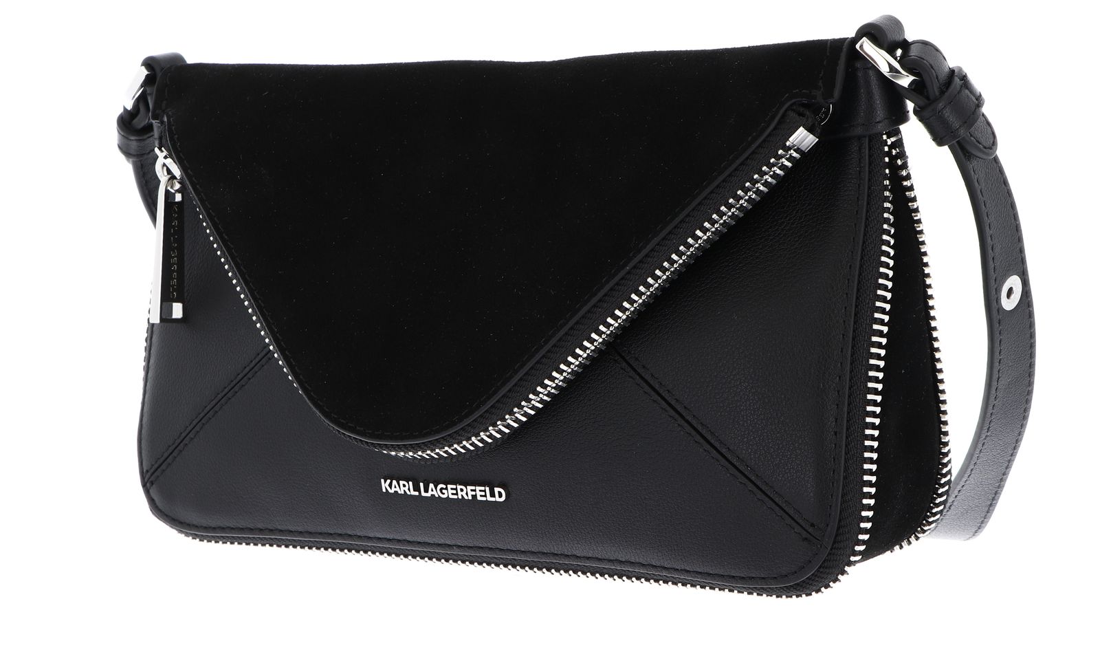 KARL LAGERFELD K / Hardware Shoulder Bag Black - Nickel KARL LAGERFELD K / Hardware Shoulder Bag Black - Nickel